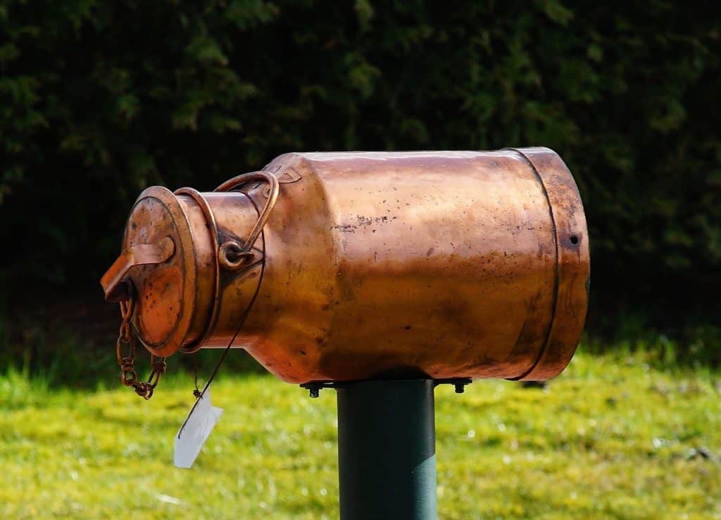 Old milk can letterbox