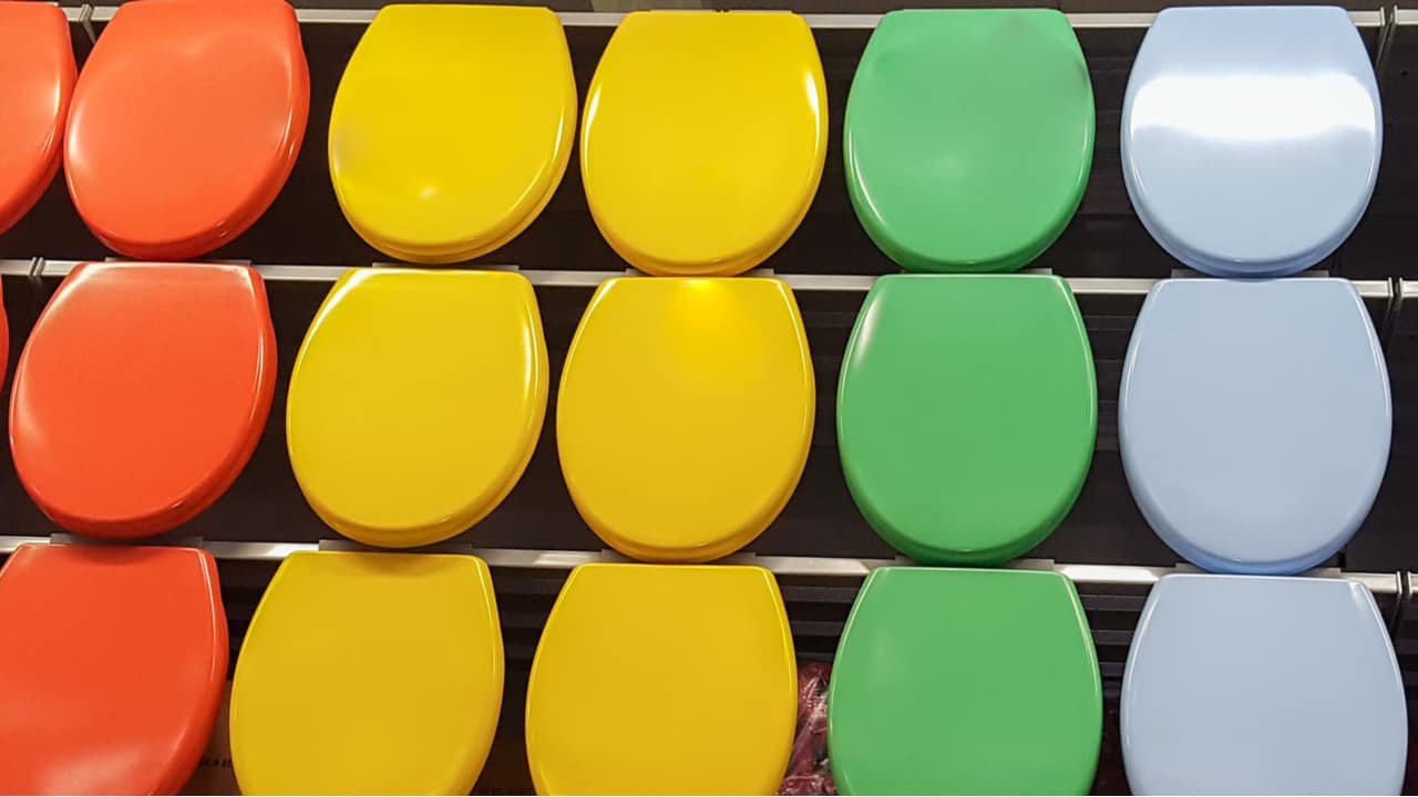Colorful toilet seats