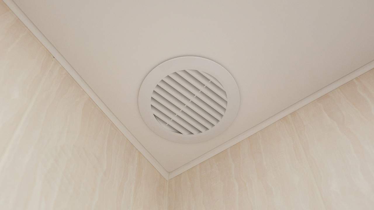 Bathroom fan with a humidity sensor